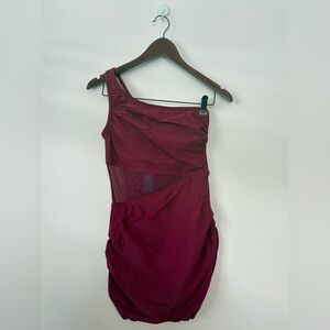 Vacation One-Shoulder Swimsuit Dress